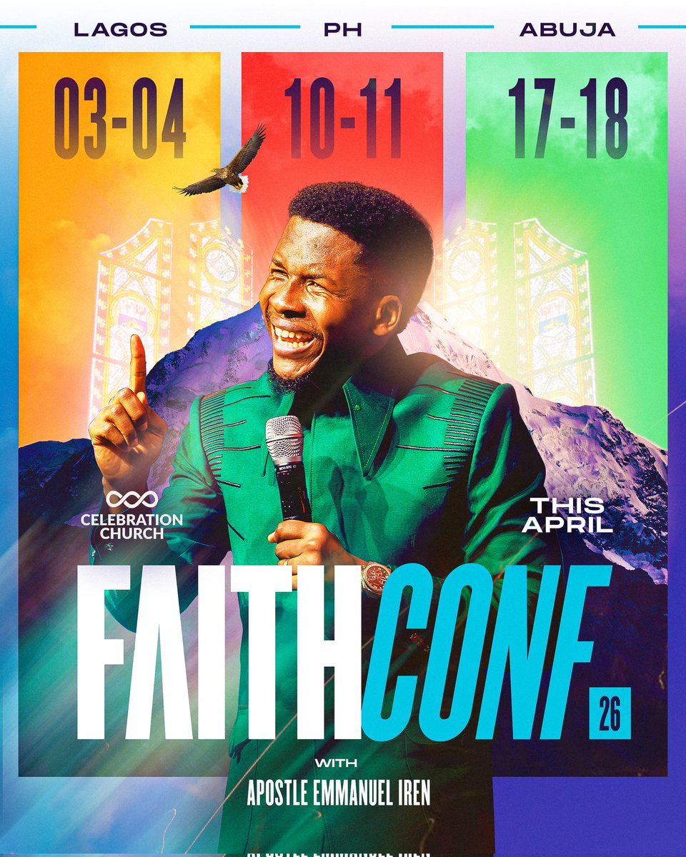 cci__global's tweet photo. Faith is rising! 🔥

Lagos! Port Harcourt! Abuja!
Are you ready?

This Easter — Faith Conference 2026 is coming to your cities. Get ready to explore the essence, application, and power of faith.

📍 Lagos
Friday, 3rd April – Saturday, 4th April 2026

📍 Port Harcourt
Friday, 10th April – Saturday, 11th April 2026

📍 Abuja
Friday, 17th April – Saturday, 18th April 2026

Don’t miss it!

God is set to do something huge in these cities.

#FaithConference #CCIglobal