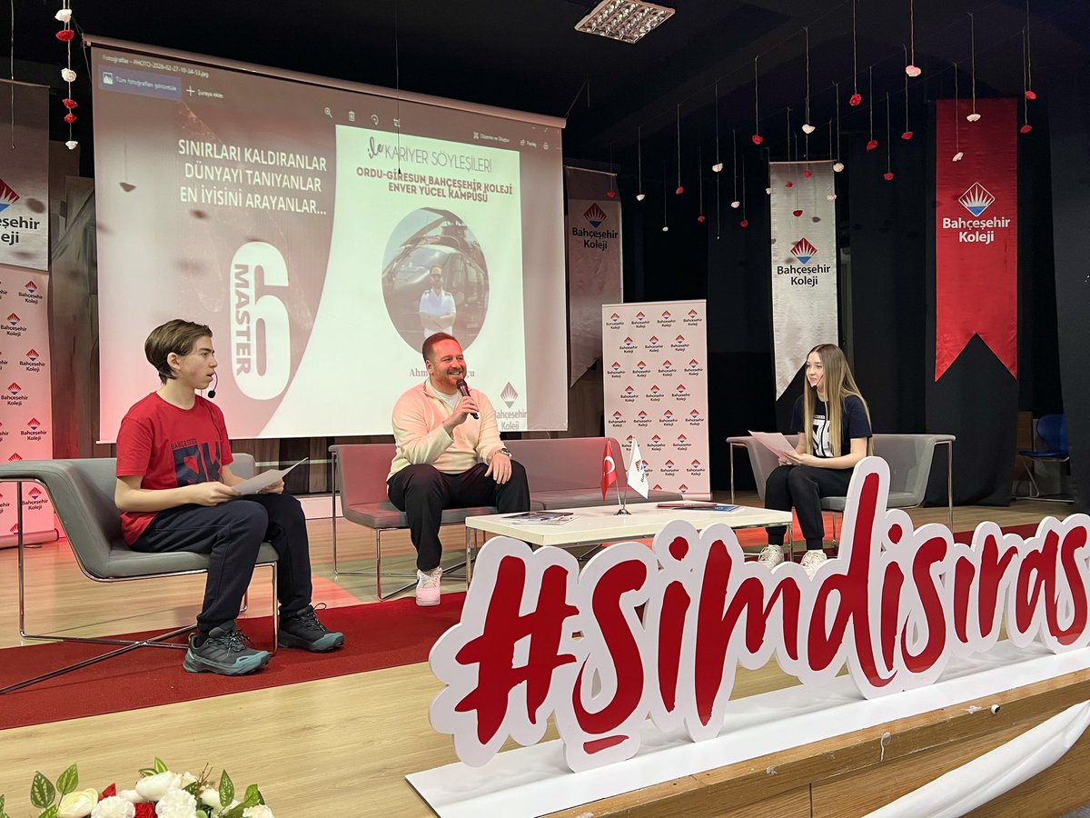 BahcesehirOrdu's tweet photo. ✈️ Master6 Programı “Meslek Uzmanları ile Kariyer Söyleşileri” kapsamında Kaptan Pilot Sn. Ahmet Çubukçu’yu öğrencilerimizle buluşturduk.
Değerli konuğumuz, havacılık alanındaki deneyimlerini paylaşarak ilham verici bir söyleşi gerçekleştirdi. 👏
#BahçeşehirKoleji #Master6 https://t.co/cgaWKaYWae