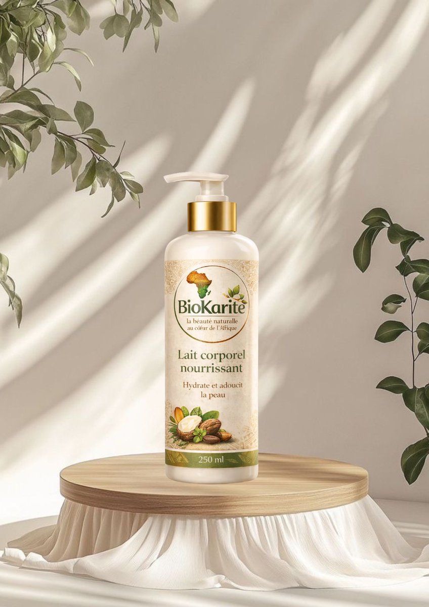 biokarite06's tweet photo. Offrez à votre peau la douceur qu’elle mérite !
Le Lait corporel nourrissant BioKarité hydrate, adoucit et protège votre peau en profondeur grâce aux bienfaits naturels du karité 🌿
Passez commande maintenant #BioKarite #BeautéNaturelle #PeauDouce #HydratationIntense https://t.co/86vsY1JK8w