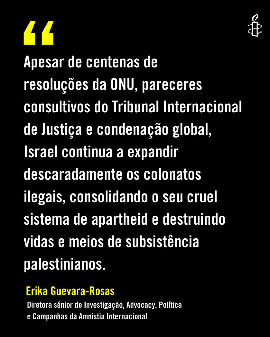 amnistiapt's tweet photo. As #autoridadesisraelitas lançaram uma série de medidas ilegais, deliberadamente concebidas para desapropriar os #palestinianos na #CisjordâniaOcupada, incluindo #JerusalémOriental, e tornar a #anexação do #território uma realidade irreversível.
https://t.co/Ds8E4wfVG3 https://t.co/zLlbrYfitL