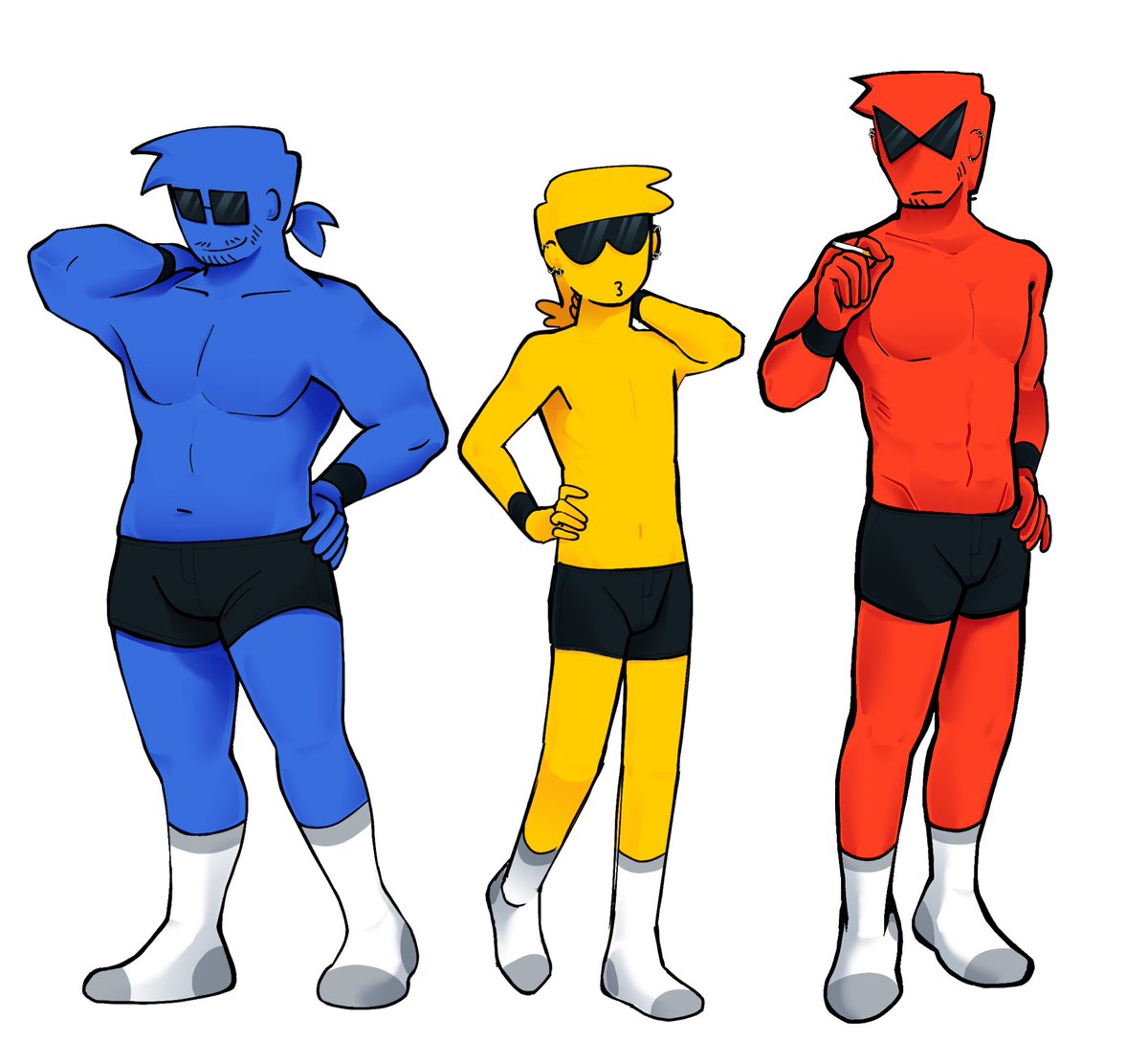 Here's what they all look like next to each other