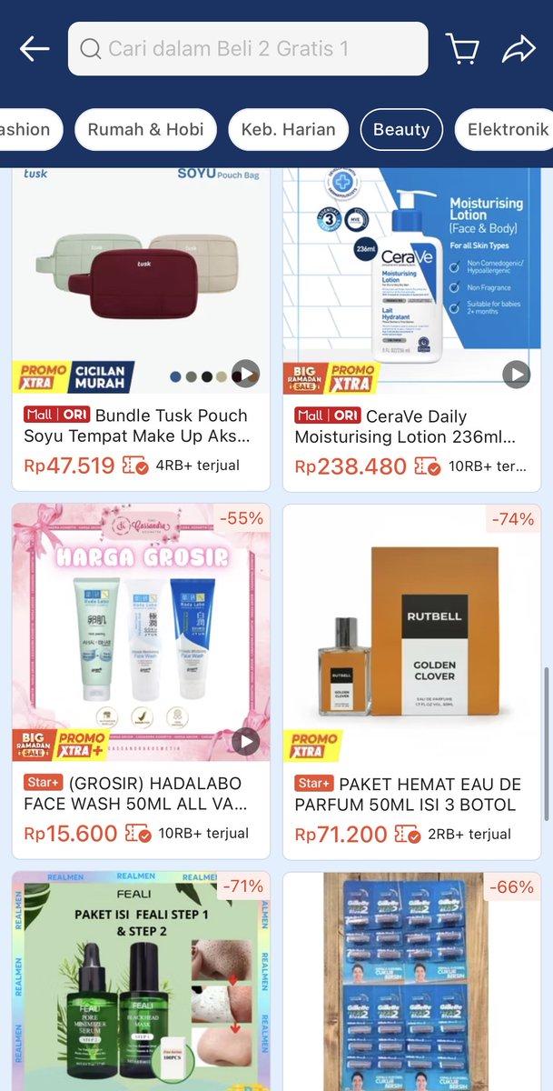 topicecopi's tweet photo. memanfaatkan promo puncak shopee big ramadan sale, belanja wishlist dan kebutuhan ramadan. beli 2 gratis 1 bisa mengamankan dompet kita hehe #ShopeePromoPuncakHariIni https://t.co/6iIt85HAYv