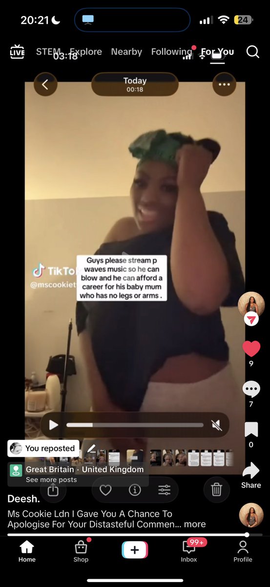 KayeAleja's tweet photo. Imagine surviving sepsis after giving birth to twins and becoming an amputee…

then having someone mock you for it.

These are messages sent about her by Cookie from BKChat UK.

Bullying someone over a life-changing medical trauma is disgraceful.

#backchat #BackChatUK #bkchat https://t.co/bpLsdGJzfY