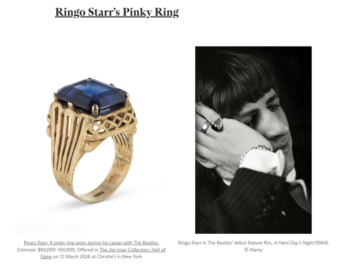 We’re putting in a modest bid for the pinky ring. What are you snagging from the Irsay auction?

christies.com/en/stories/bea…