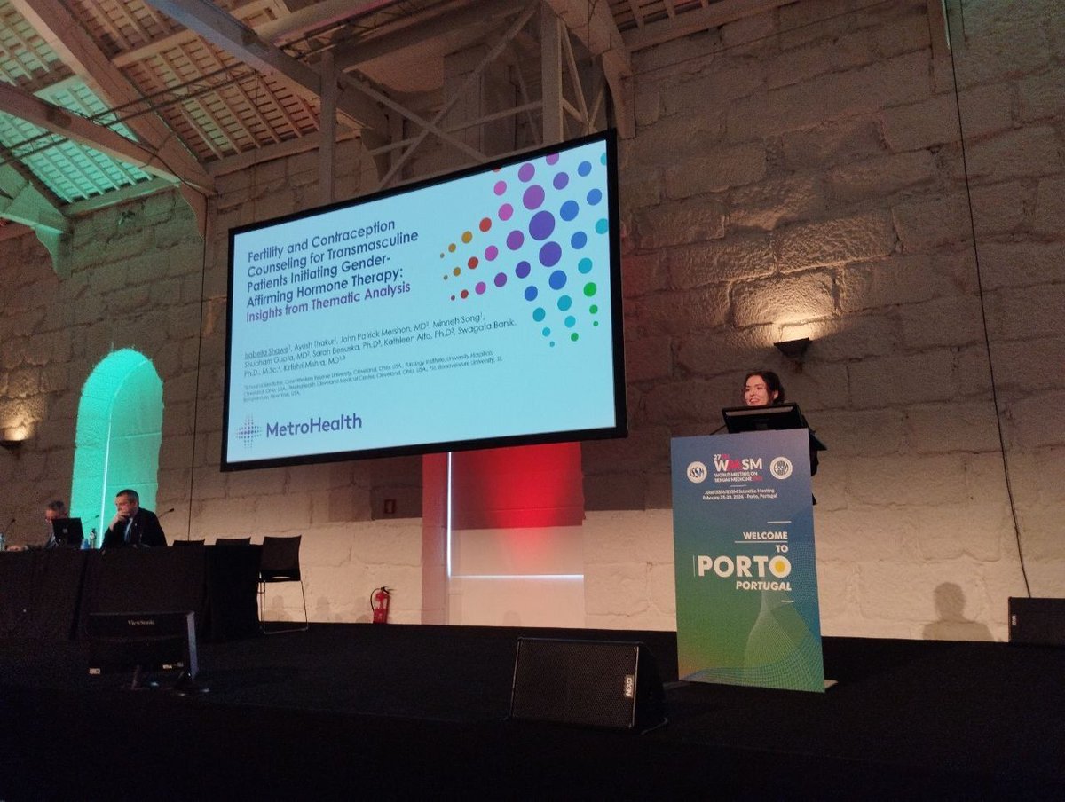 yoursexmedjour's tweet image. 🏆 Best Abstract at #WMSM26: Fertility + contraception counseling for transmasculine patients starting gender-affirming therapy—insights from thematic analysis (Isabella Shawe, USA @CWRUSOM) @essm_tweets
#TransgenderHealth #ReproductiveHealth #Contraception #FertilityPreservation