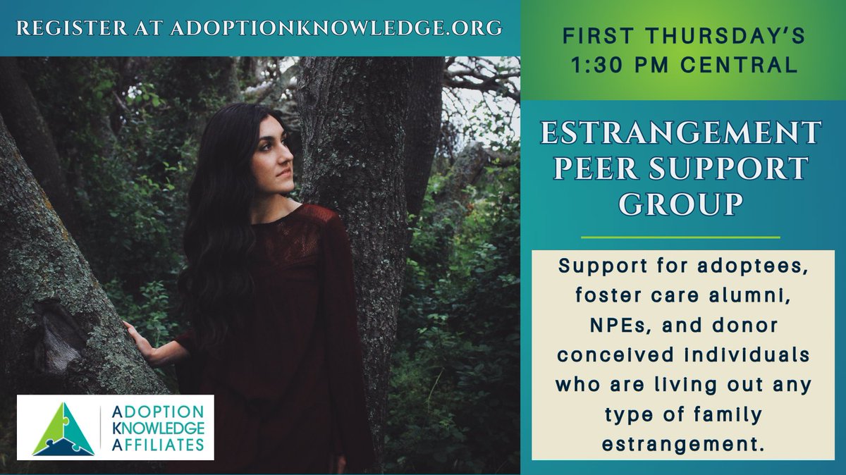 aka_tx's tweet photo. Sometimes your story was hidden, lost, or lied about.
And sometimes that's exactly why there's distance now.
Did the truth (or lack of it) lead to estrangement?
March 5, 1:30pm CT via Zoom
Adoptee/foster/NPE/donor conceived

#adoptee #estrangement https://t.co/qjhnAYzlYj