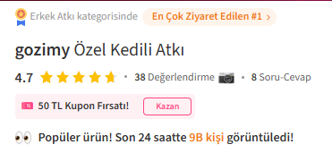 enesfilizx's tweet photo. 1 haftadır 1. sıradayız. 
Her ay 1-2 hafta zirvedeyiz.
3 senedir viral olmayı bırakmayan, kalitesi gün geçtikçe artan ürünlerimin sürekli yenilerini üretmeye çalışıyoruz.
Bugüne kadar destek olan, bizi tercih eden herkese teşekkür ederim. 
Hala gozimy'lı olmayan kaldı mı? 🧣 https://t.co/MhbkYIz4cZ