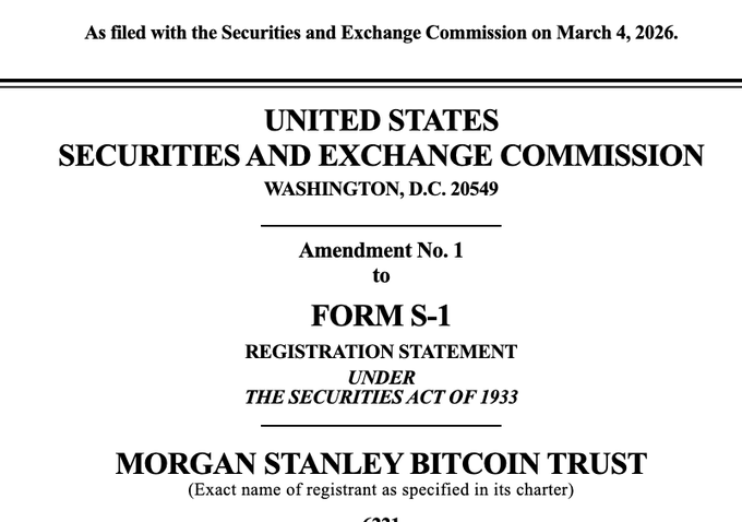 CryptoTice_'s tweet photo. THE BULL MARKET JUST GOT ITS STARTER PISTOL 

MORGAN STANLEY FILES FOR A SPOT BITCOIN ETF.

This isn’t some random asset manager.
This is Wall Street royalty stepping into the arena.

Translation:
• Institutional floodgates opening
• Wealth management pipelines activating
• High-net-worth capital lining up
• Bitcoin going fully mainstream

When giants like Morgan Stanley move, they don’t speculate.
They position for scale.

Retail debates.
Institutions allocate.

The bull market doesn’t knock politely.
It kicks the door in.

And this?
This is the door cracking open.