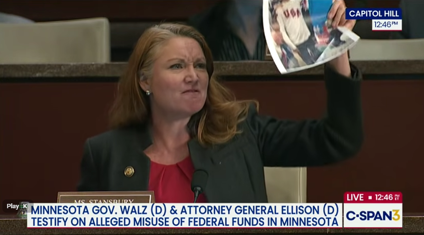 Finally, a Democrat used their time to help problem solve.  In her hand is a photo of a proposed plan to stop future fraud.  It's apparently talk about everything but fraud!  Bold move Coton, let's see how it plays out...