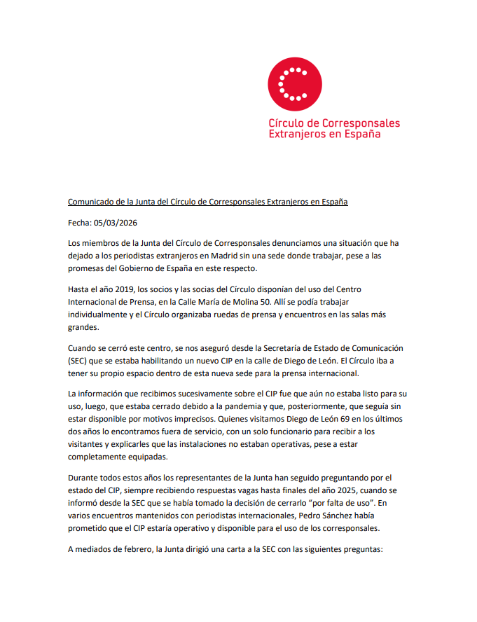 Corresponsales CCEE tweet media
