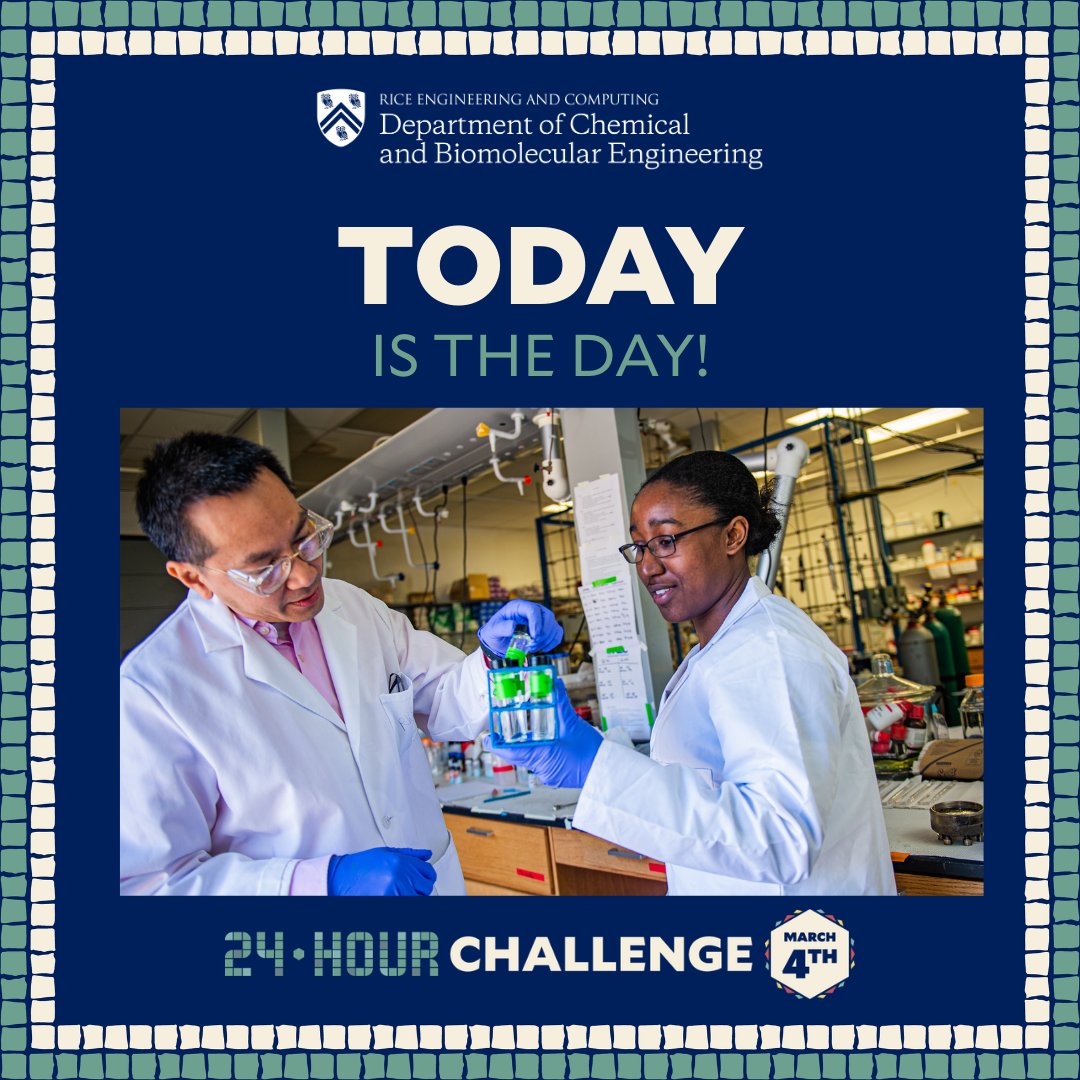 Rice U. Chemical & Biomolecular Engineering tweet media