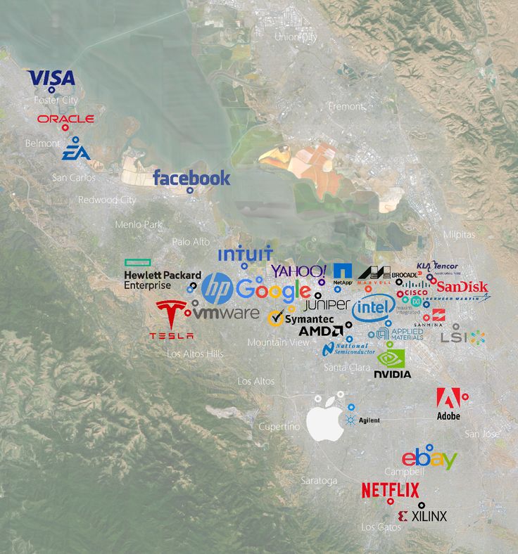 Map of trillions of dollars at one place .

- Silicon valley