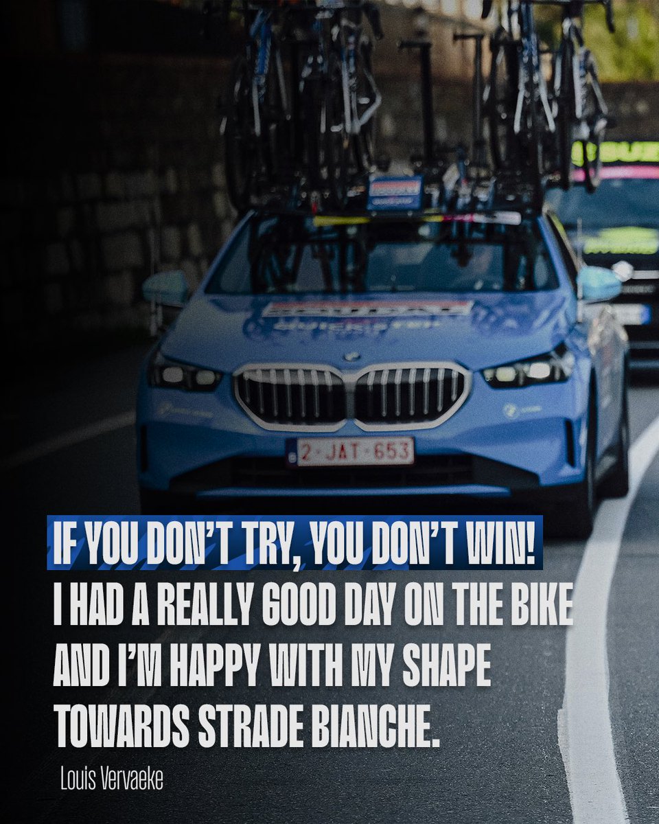 soudalquickstep's tweet photo. Trofeo Laigueglia 𝙆𝙊𝙈 𝙋𝙧𝙞𝙯𝙚 after a 175km breakaway. Chapeau, @LouisVervaeke. 👏🏼💐

▸ Read more: https://t.co/0lnk48euM5

#TheWolfpack I @GettySport https://t.co/Ic6fAN3T4c
