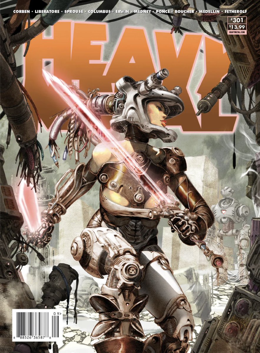 HeavyMetalInk's tweet image. WAREHOUSE FIND: Heavy Metal back issues #299-#303 have been added to the HM shop-these issues haven't been available for quite a while-get 'em before they're sold out. #heavymetalmagazine #comics #scifi shop.heavymetal.com/products/heavy…