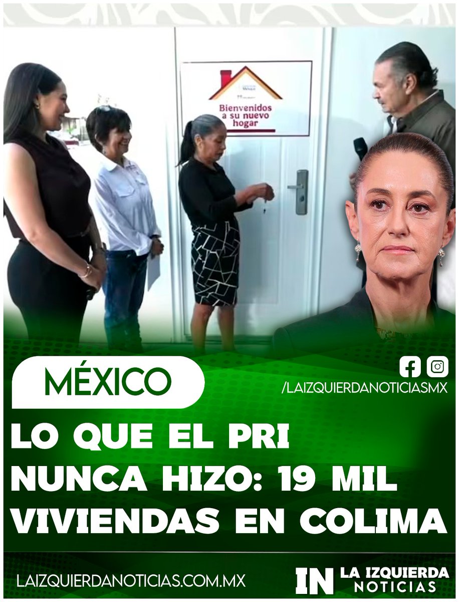 ¡HISTÓRICO! Sheinbaum arranca 19 mil viviendas en Colima. Lo que el PRI no hizo en 70 años de saqueo y abandono, la 4T lo resuelve. Tenía que llegar Claudia Sheinbaum para poner las cosas en su lugar. Así se gobierna para el pueblo