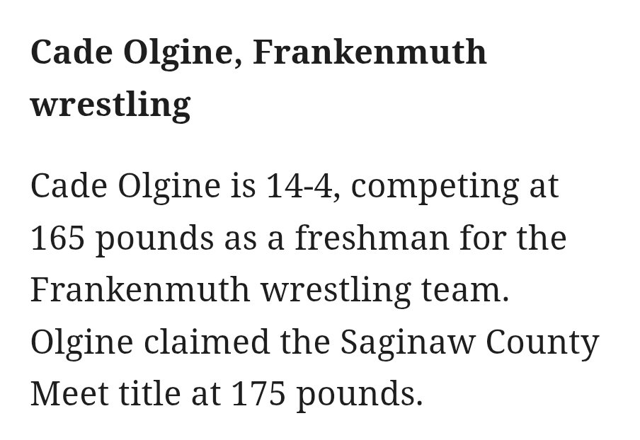 CaDeOlgine2029's tweet photo. Blessed to be considered one of the Areas top up and comers as a freshman. #recruitment #varsityfootball #varsitywrestling💪
@MichFBFrenzy @SidelinePreps @ZipsFB @BallStateFB @BG_Football @UBFootball @CMU_Football @CMUWrestling @EMUFB @KentStFootball @MiamiOHFootball @NIU_Football @OhioFootball @ToledoFB @WMU_Football @umichwrestling @MSU_Wrestling @ACMensWrestling @DU_Wrestling @AlbionWrestling @AlmaScotsWrestl
https://t.co/m7KgY8rcqd