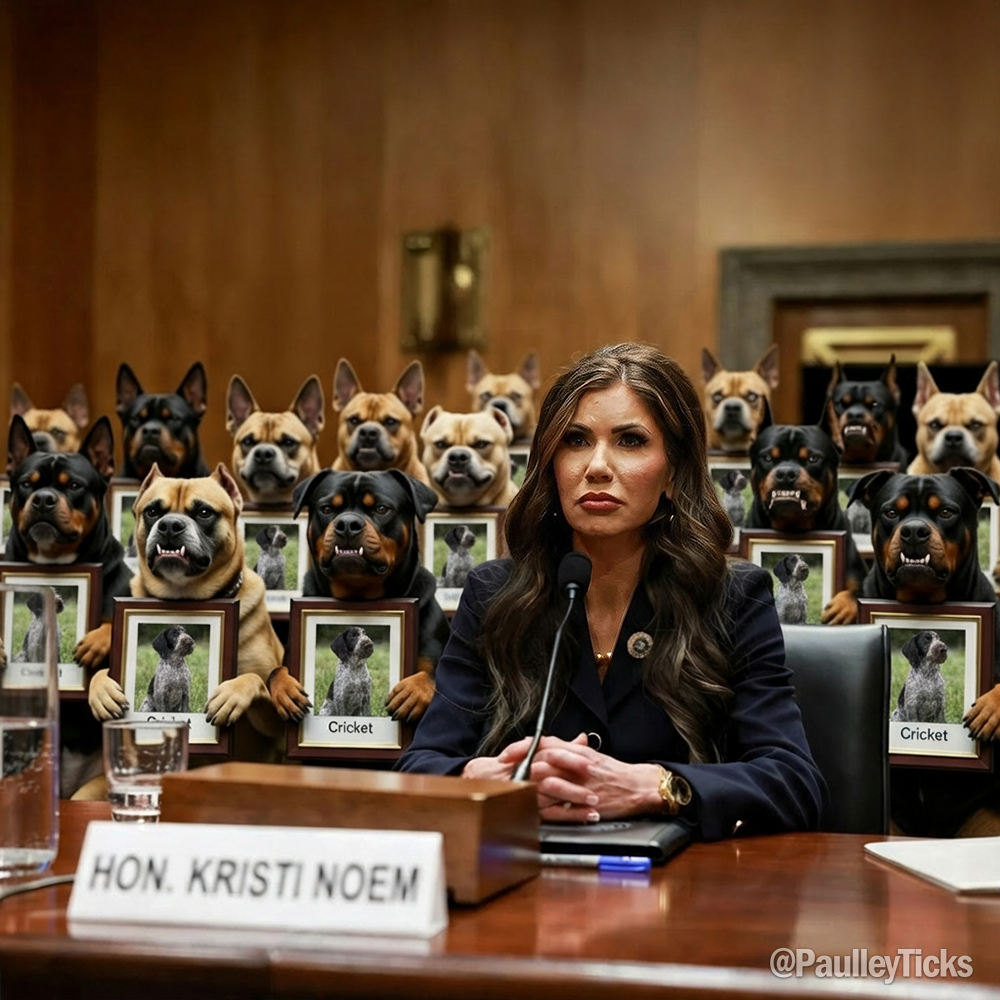 PaulleyTicks's tweet photo. BREAKING: Kristi Noem complains that Democrat Senators stacked the Senate chamber with a bias audience, during her 2nd day of questioning by the Senate oversite committee. https://t.co/GBn0WZTd6e