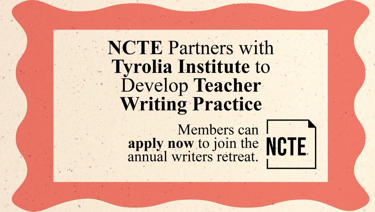 National Council of Teachers of English (NCTE) tweet media