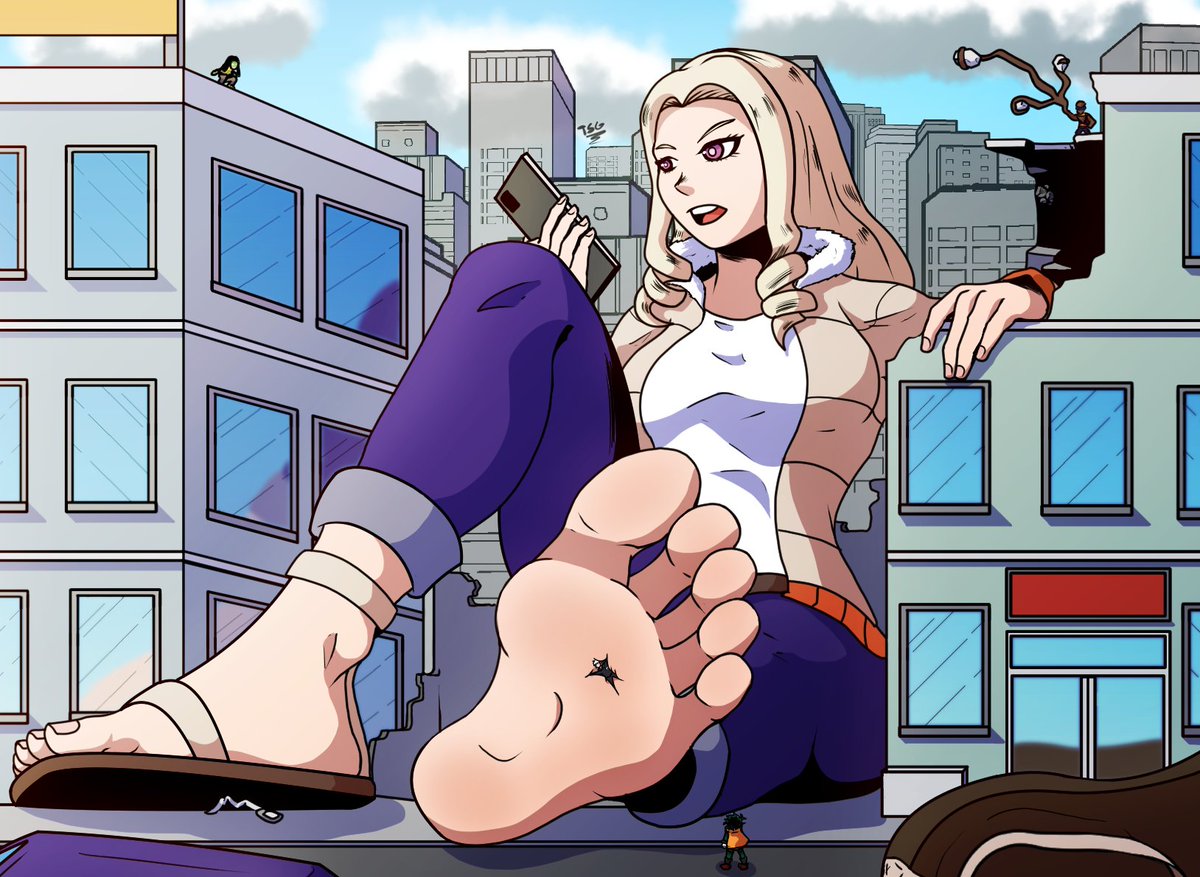 "Another growth spurt, and  on my day off! I hope I didn't step on my sidekick."

The first art of #MacroMarch is here! I hope you like it!

#Giantess #feetfetısh #MtLady #fanart #GiantessGrowth