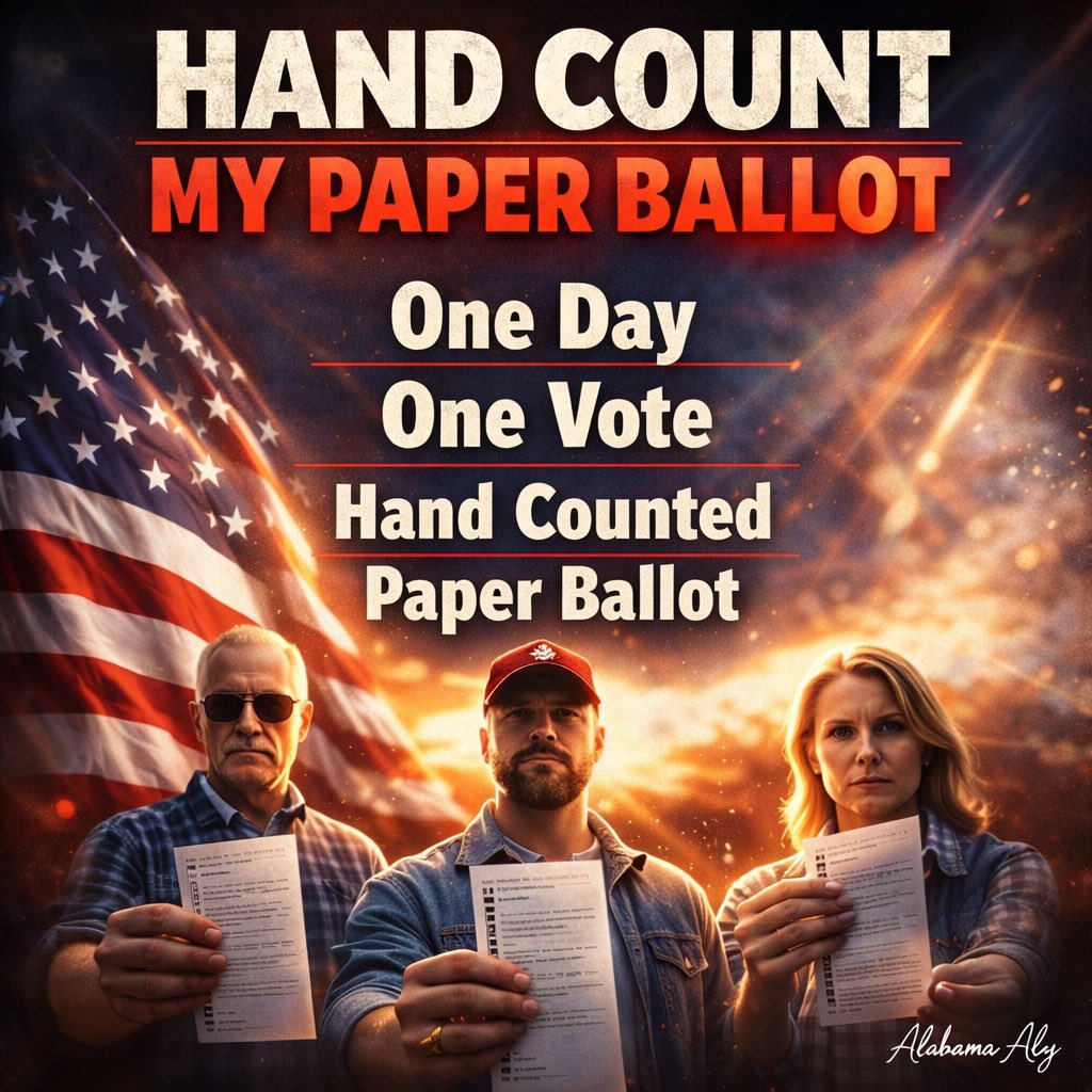 Alabama_Aly00's tweet image. #election #handcountmypaperballot  #HANDCOUNT #wakeywakey #ontap #PPN