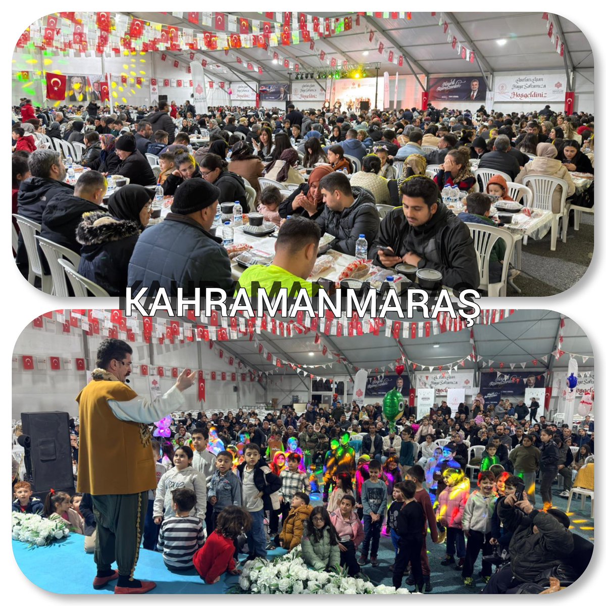VakiflarGM's tweet photo. 📍Gaziantep - Kahramanmaraş - Kilis

Gaziantep Vakıflar Bölge Müdürlüğümüze bağlı illerde, Ramazan ayı boyunca 3 farklı noktada kurulan iftar sofralarımızda; paylaşmanın huzurunu büyütüyor, bereketi birlikte yaşıyoruz.

@tckulturturizm 

#AsırlarıAşanHayırBuSofrada https://t.co/GbcLIKUmFm