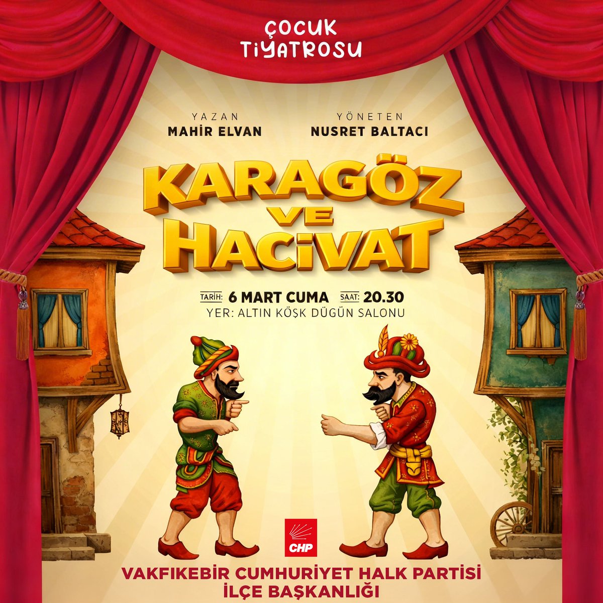Tüm çocuklarımızı ve ailelerini bu güzel atmosferi birlikte paylaşmaya davet ediyoruz. 🌙✨

🗓 6 Mart Cuma 
🕣 20.30
📍 Altın Köşk Düğün Salonu

🎟 Etkinliğimiz ücretsizdir.