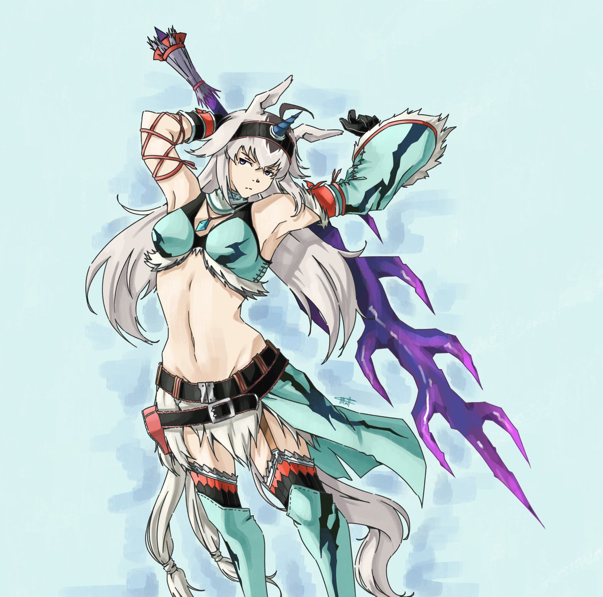 Marshal_Kiske's tweet photo. :P 
 
#umamusumeprettyderby #OguriCap #MonsterHunter https://t.co/BKb6oWkWFR