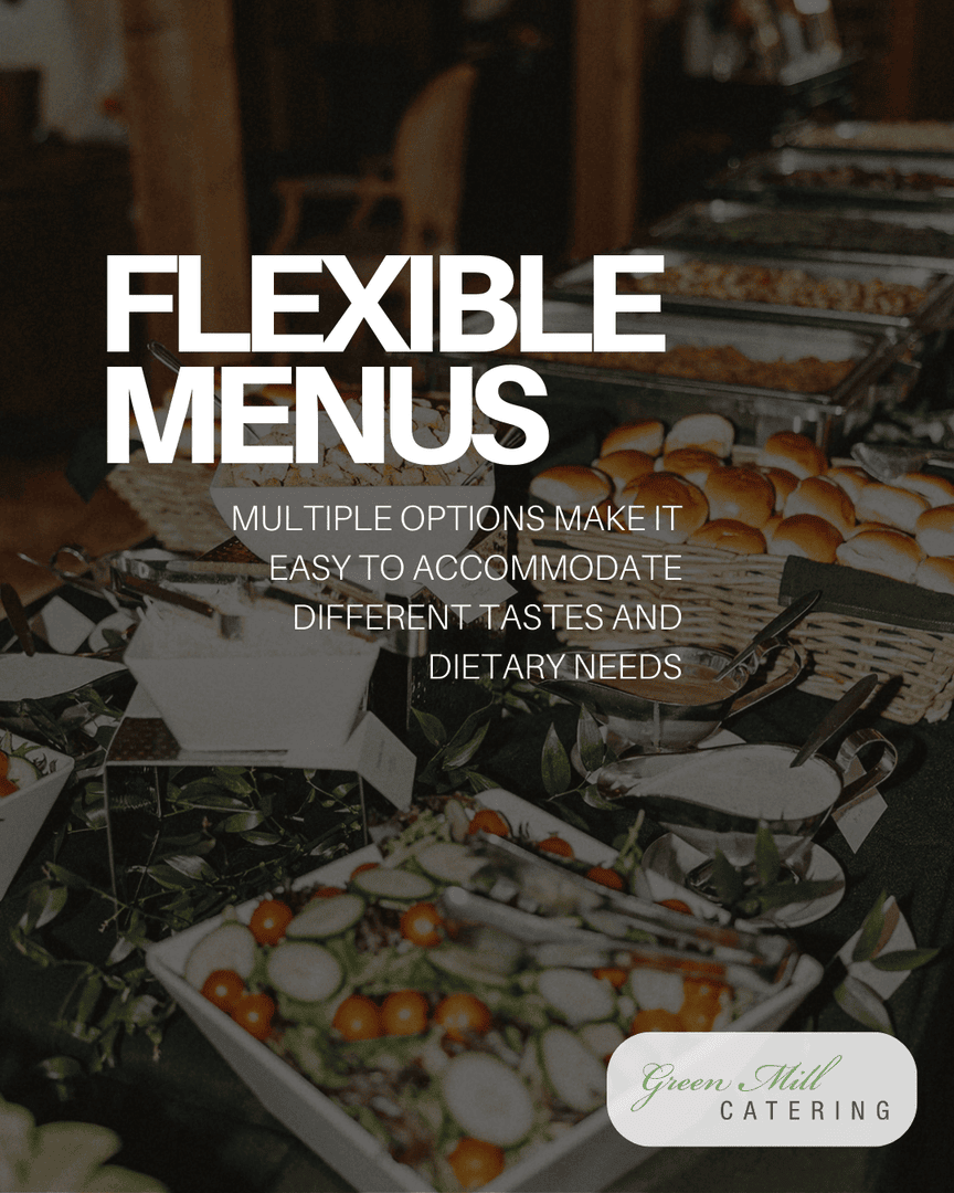 GreenMillCaters's tweet photo. For larger weddings, buffet style service offers flexibility, efficiency, and guest-friendly dining. It’s a great way to keep service smooth while giving guests plenty of choice. https://t.co/v3PlWI8K15