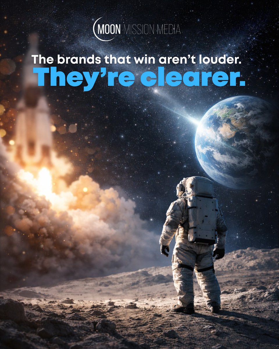 Most businesses don’t need more content.
They need a clearer message.

When people instantly understand what you do and why it matters, everything gets easier — trust, sales, growth.

Clarity scales.
🌙 moonmissionmedia.com

#BrandStrategy #Marketing #MoonMissionMedia