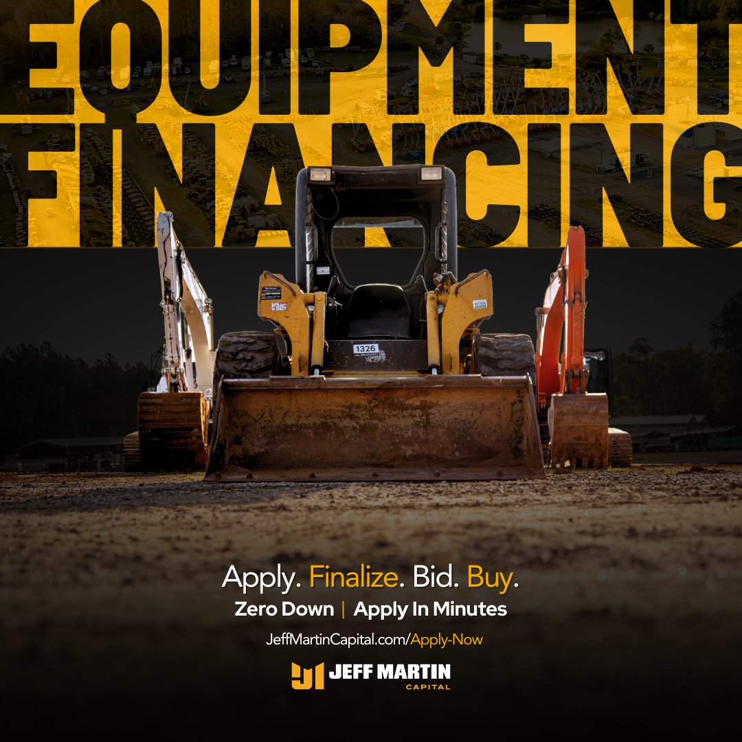 JMAuctioneers's tweet image. 💰 Need equipment financing? Jeff Martin Capital makes it fast and easy!
Competitive rates, simple application, and financing built for the equipment you bid on.

👉 jma.bid/4n1wJUu
#JeffMartinCapital #JeffMartinAuctioneers #FinancingMadeEasy #EquipmentFinancing