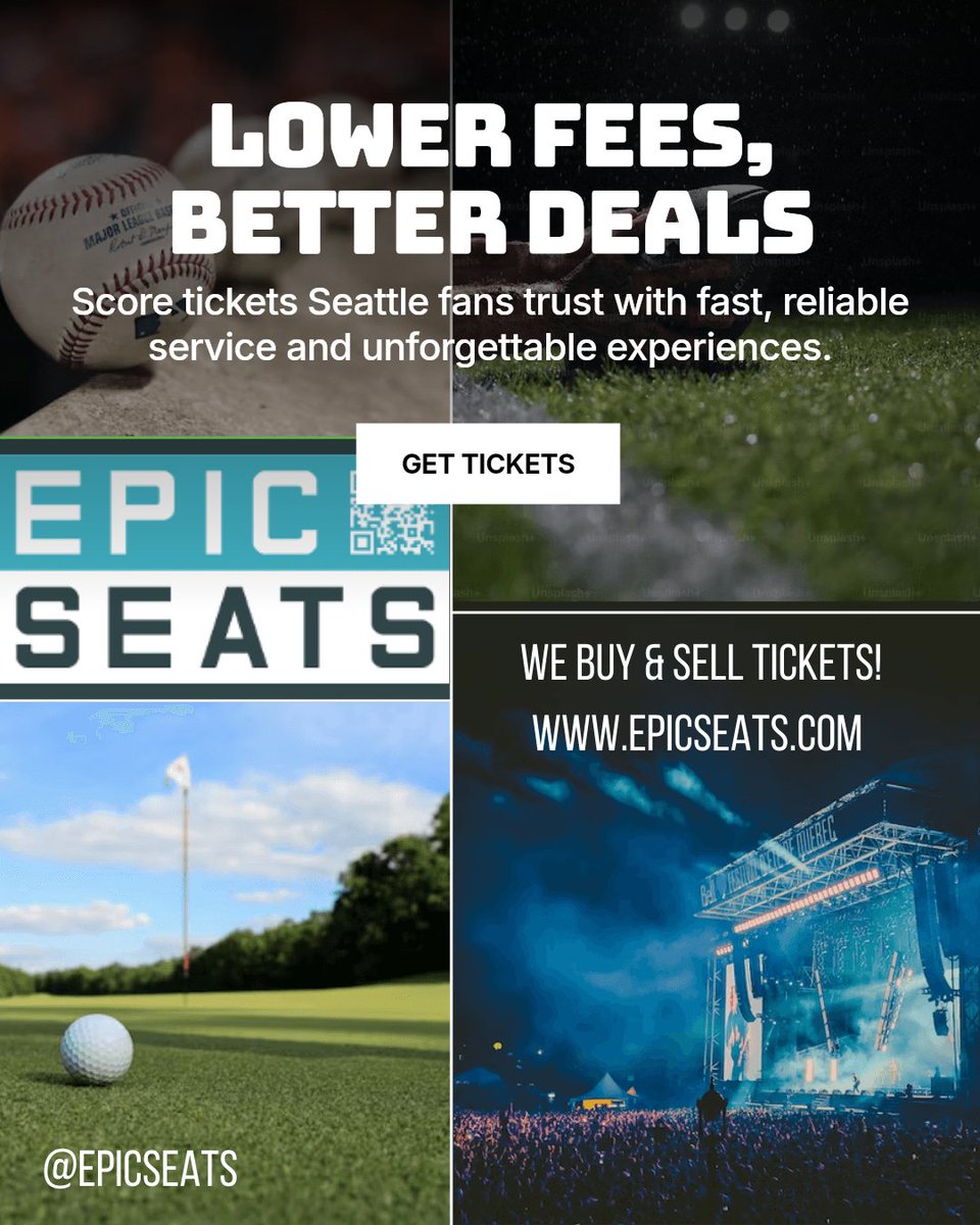 Score tickets with lower fees and better deals. Fast, reliable service that Seattle fans trust. Get unforgettable experiences with Epic Seats!