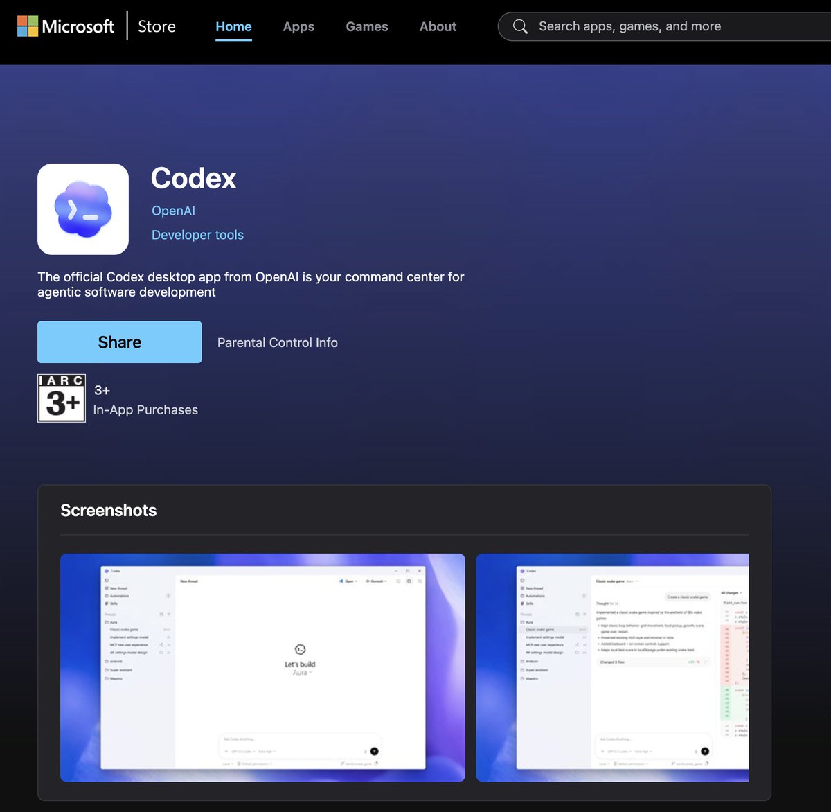 速報】OpenAI、CodexアプリのWindows版を公開！！ 特徴 ・Windows