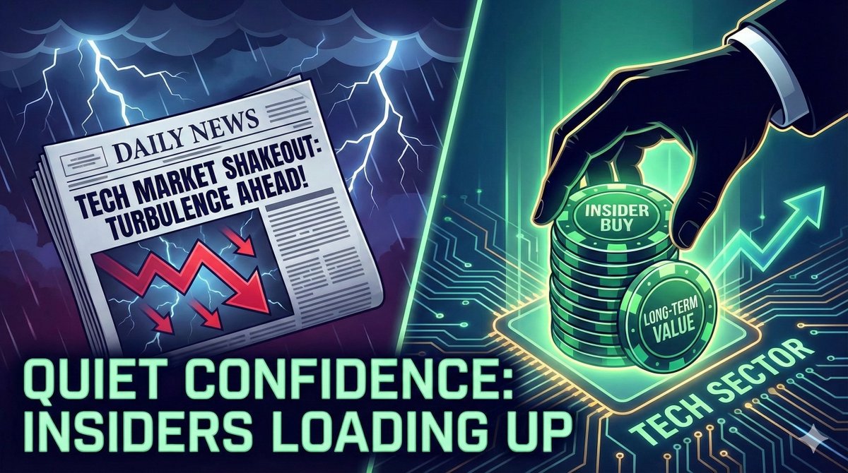 Fastglobaltrade's tweet image. Tech insiders are quietly loading up big time — right now, even after the recent shakeout.  While headlines scream turbulence, company executives in the sector are voting with their wallets.  This is NOT random noise. 🧠📷#StockMarket #TechStocks #InsiderBuying