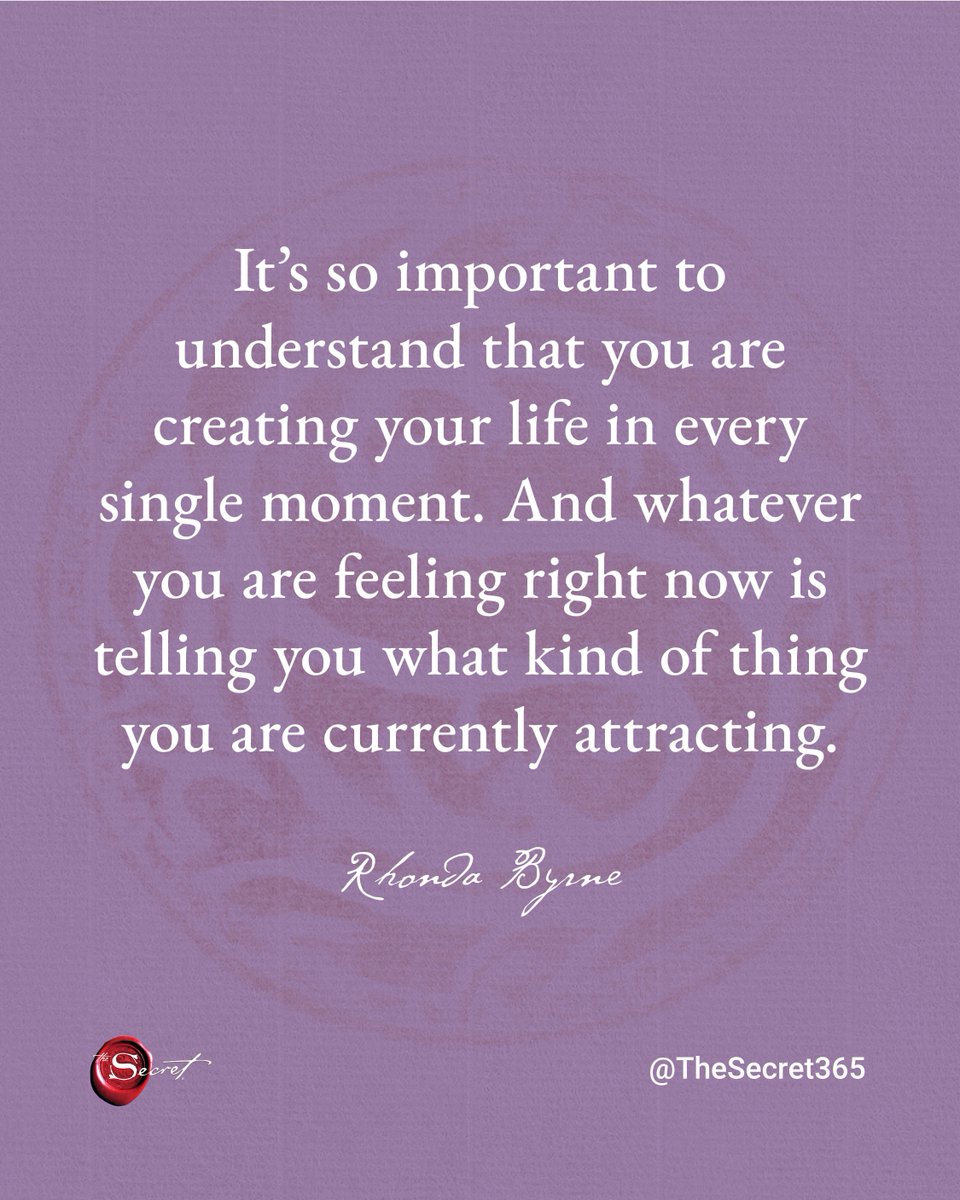 thesecret's tweet photo. Choose thoughts of what you want, and you will be happy.  Leave a ❤️ below if you want to be happy?

"It’s so important to understand that you are creating your life in every single moment. And whatever you are feeling right now is telling you what kind of thing you are currently attracting."

#RhondaByrne #TheSecret #lawofattraction #loa #visualization #manifestation #askbelievereceive