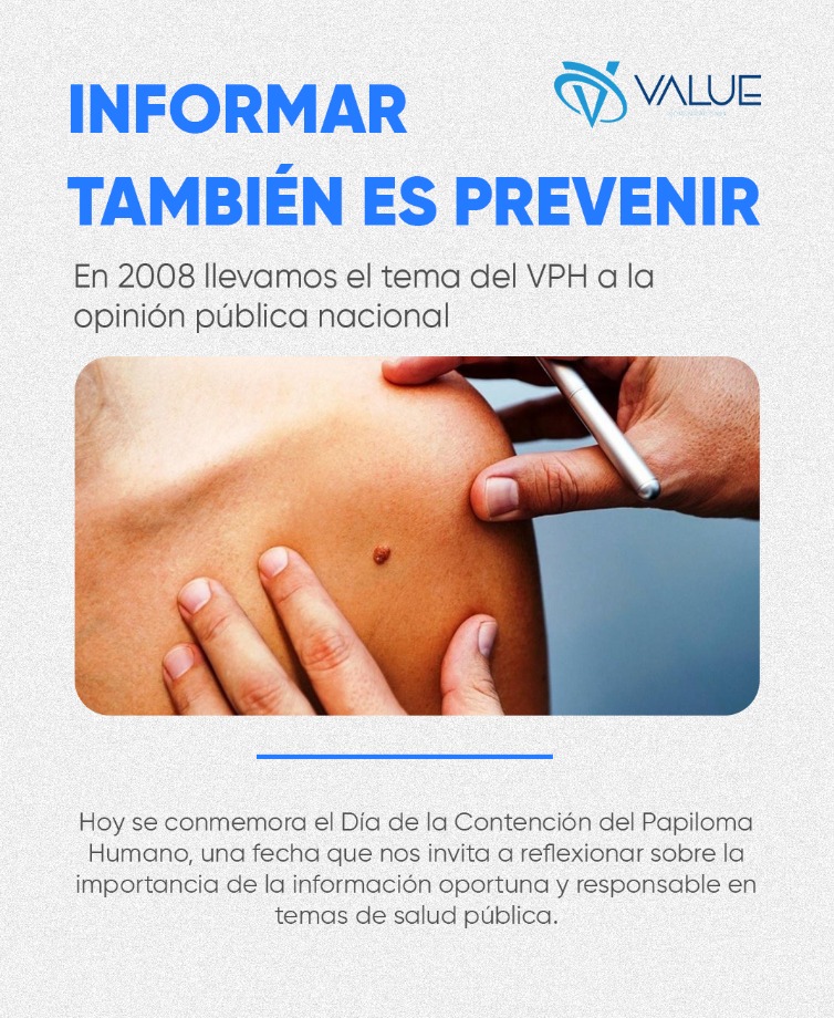 ValuecomR's tweet photo. En el año 2008, impulsamos un reportaje que colocó el Virus del Papiloma Humano y su relación con el cáncer cervicouterino en la conversación nacional. 
#viruspapilomahumano #ResponsabilidadSocial #ComunicacionConProposito #SaludPublica #Prevencion https://t.co/cPlG21tBd6