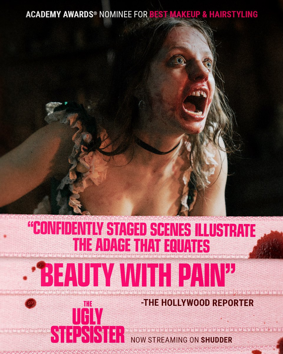 Beauty has never looked this painful.

Academy Award® nominee for Best Makeup &amp; Hairstyling, THE UGLY STEPSISTER is streaming now on Shudder.