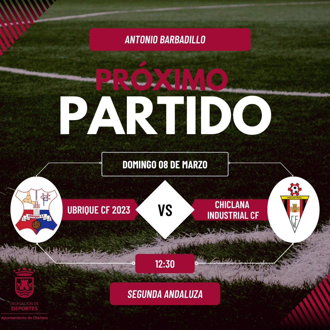 📢 SENIOR| El domingo tendremos un partido clave fuera de casa 
⚔️Vamos vikingos!
🗓️Domingo 08 de Marzo
⏱️12:30H
🆚Ubrique CF 2023
🏟 Antonio Barbadillo
