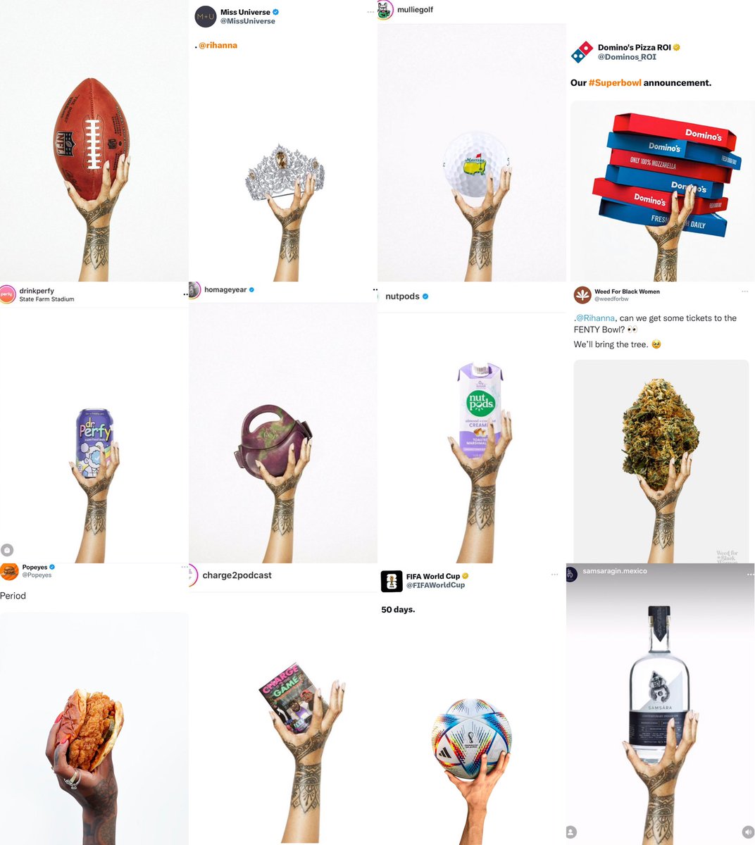 When Rihanna had every brand doing this after her Super Bowl announcement 😭