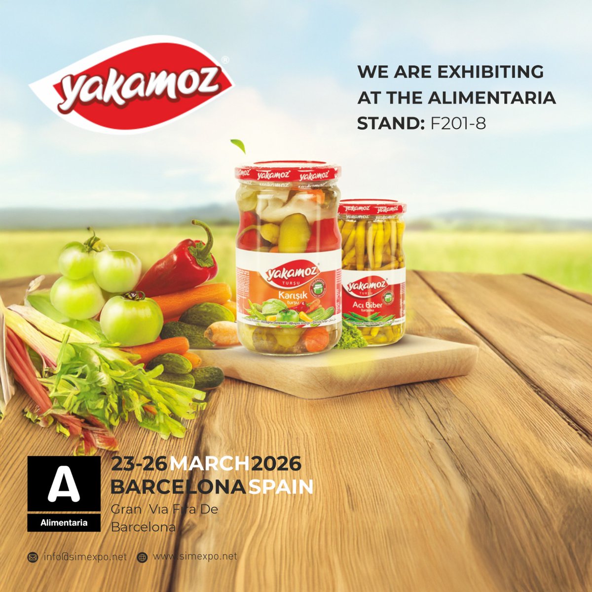 23-26 Mart 2026 tarihleri arasında İspanya'nın Barselona kentinde düzenlenecek olan Alimentaria &amp; Hostelco Fuarı'nda, KALAYCIOĞLU , 2026 yılı için  yerini almıştır. #alimentariabarcelona2026 #kalaycıoğlu #yakamoz