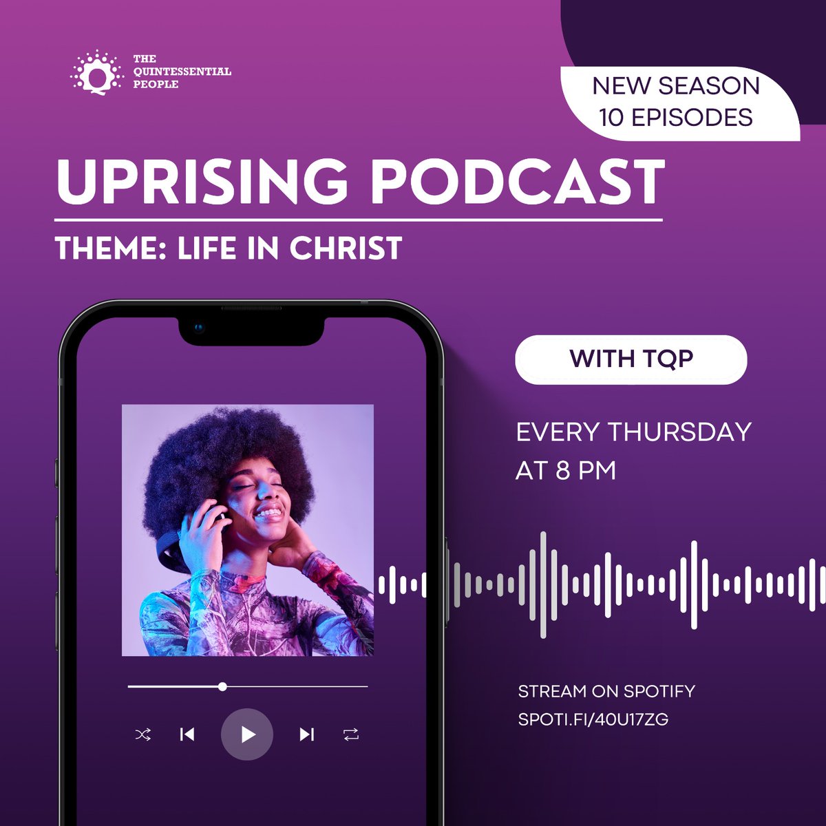 Hello everyone 🤩

Trust you’re all doing great today!

We have another powerful episode of Uprising Podcast dropping tomorrow by 8PM 🎙✨

Make sure you tune in using the link below and be blessed:

spoti.fi/40Ul7Zg

Don’t miss it!