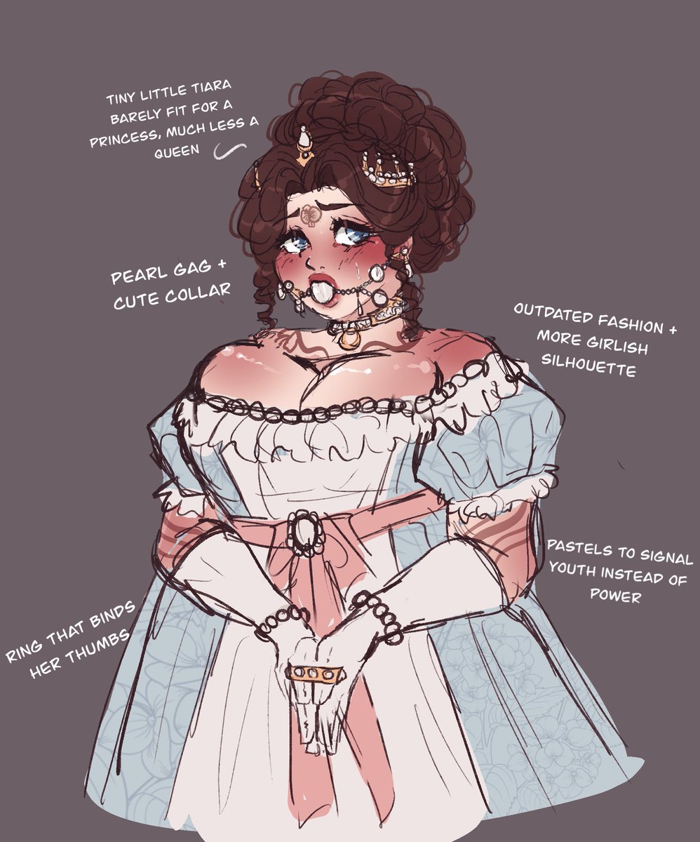 LovelyLilacLady's tweet photo. The 𝚀̶𝚞̶𝚎̶𝚎̶𝚗̶ is expected to dress according to the King’s tastes, no matter how deviant they may be. 
👑⛓️ https://t.co/xsFjfxYGat