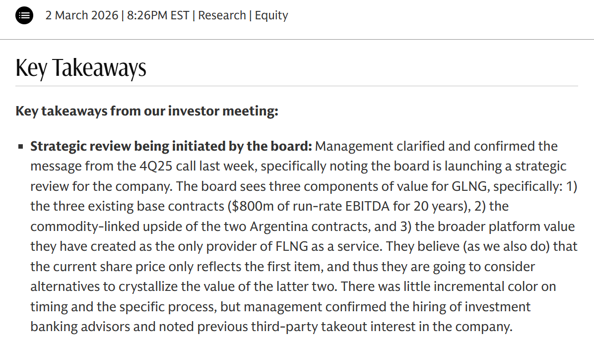 $GLNG Golar update:

Southern Energy has today finalized a long-term LNG supply deal for 2 million tonnes annually over 8 years, beginning in late 2027. Transitioning from a Letter of Intent (LOI) to a Letter of Agreement (LOA) fully confirms this agreement. Ongoing conflicts in