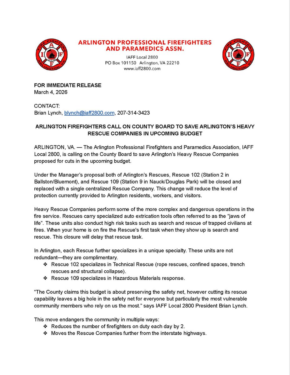Arlington Professional Firefighters tweet media