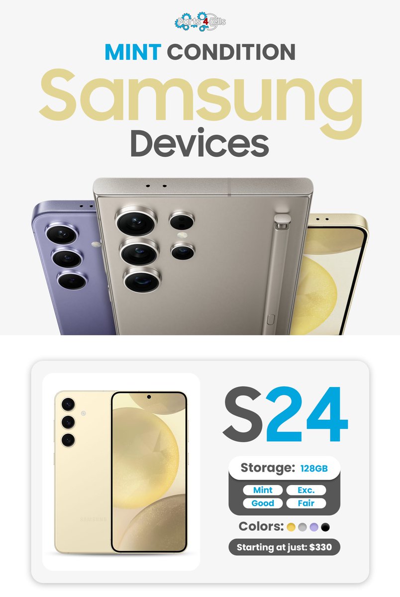 Parts4cellHQ's tweet image. MINT Samsung Devices.
That’s it. That’s the post. 🔥

Clean IMEIs.
Clean glass.
Clean profits.

If you know, you know.
Stock up.

#Samsung #MintCondition #PhoneResellers #WholesalePhones #ResellerLife