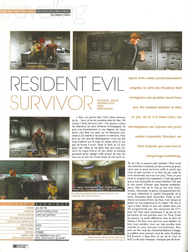 AllmightoFranky's tweet photo. On termine avec les tests que j'ai pu trouvé,un dans #ConsolesPlus avec les avis de Nico et Kael pour une note de 65% et le test de @JulienChieze dans #PlaystationMagazine et la note de 3!A demain pour un nouveau #ResidentEvil! #retro #retrogaming #90s 2/2 https://t.co/NcA0saVKlw