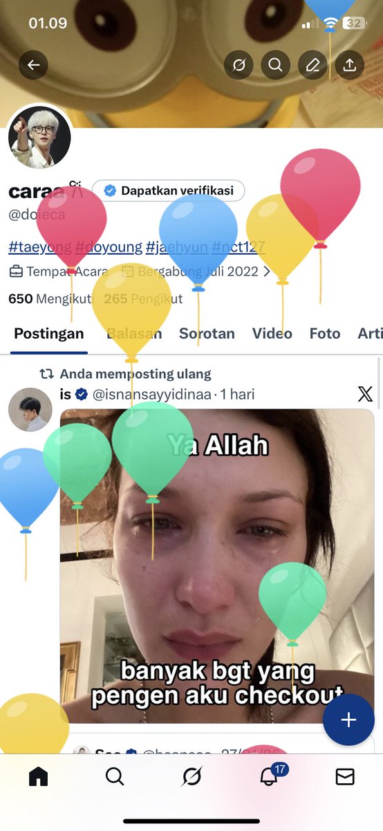 doieca's tweet photo. yeayyy ada balon😆 https://t.co/Me5n04DakY