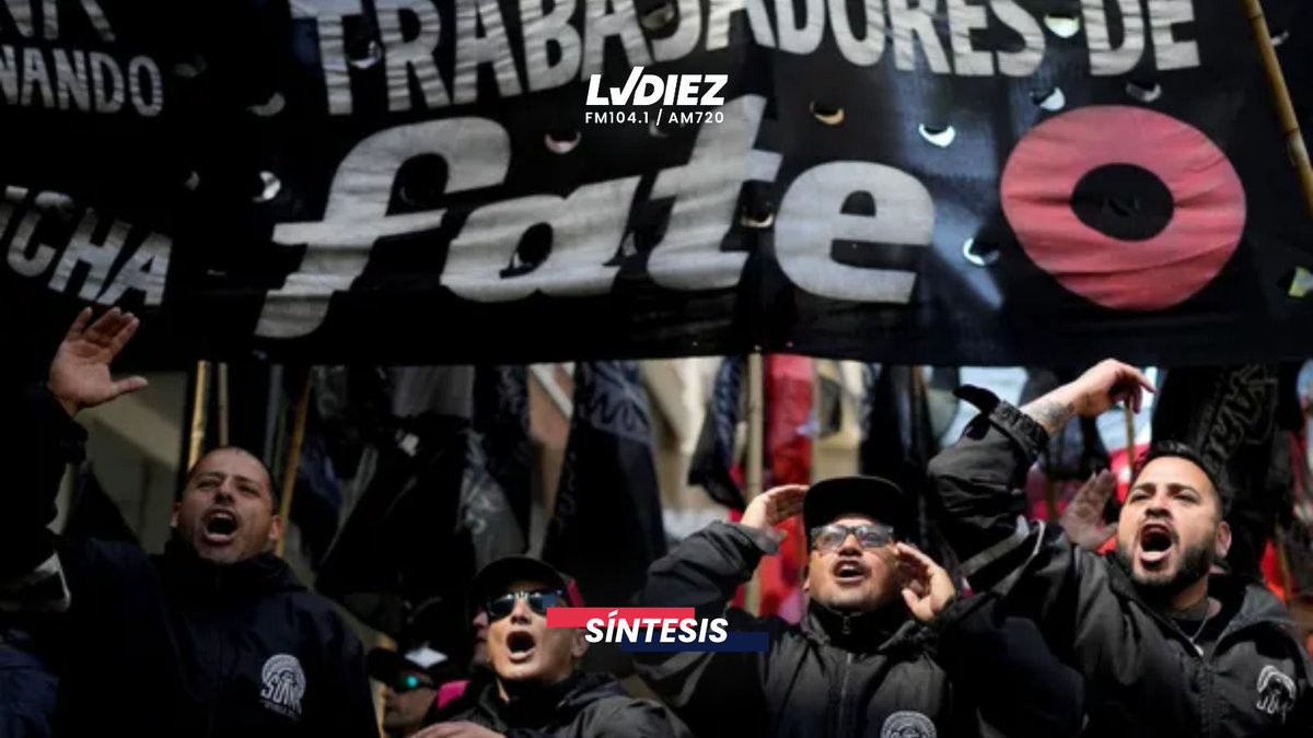 🏭 PROTESTA EN FATE | SÍNTESIS
Trabajadores de FATE y el sindicato del neumático convocaron a una protesta frente a la Secretaría de Trabajo, en medio de una audiencia clave por el futuro de la fábrica.