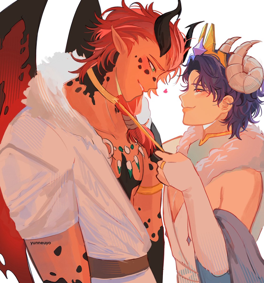 linagurBL's tweet photo. I’ve got you ! 😈👑

Bratty flirty prince x virgin serving dragon here ahah 

#BL #tapasnovel https://t.co/iidgErOhKH