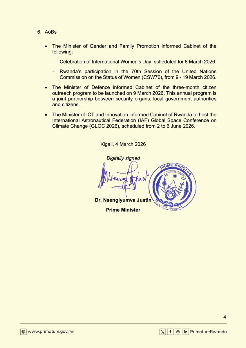 Office of the PM | Rwanda tweet media