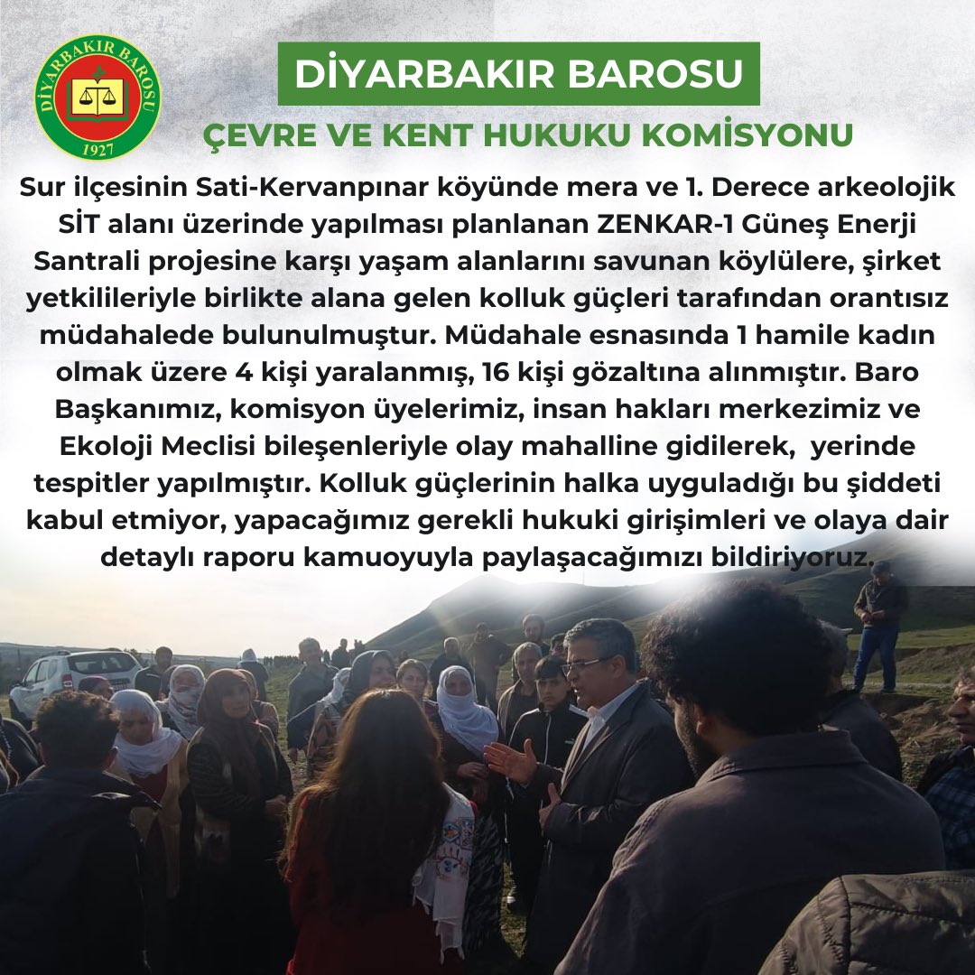 Diyarbakır Barosu Çevre ve Kent Hukuku Komisyonu tweet media